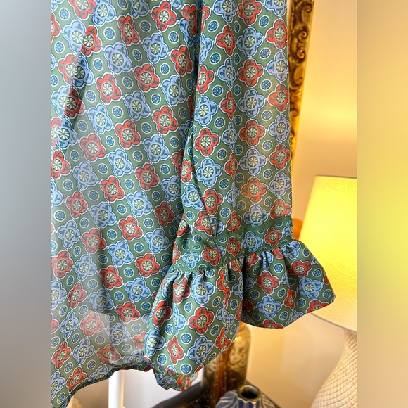 Gretchen Scott Priss Blouse-Sundial Olive Large - Picture 5 of 11